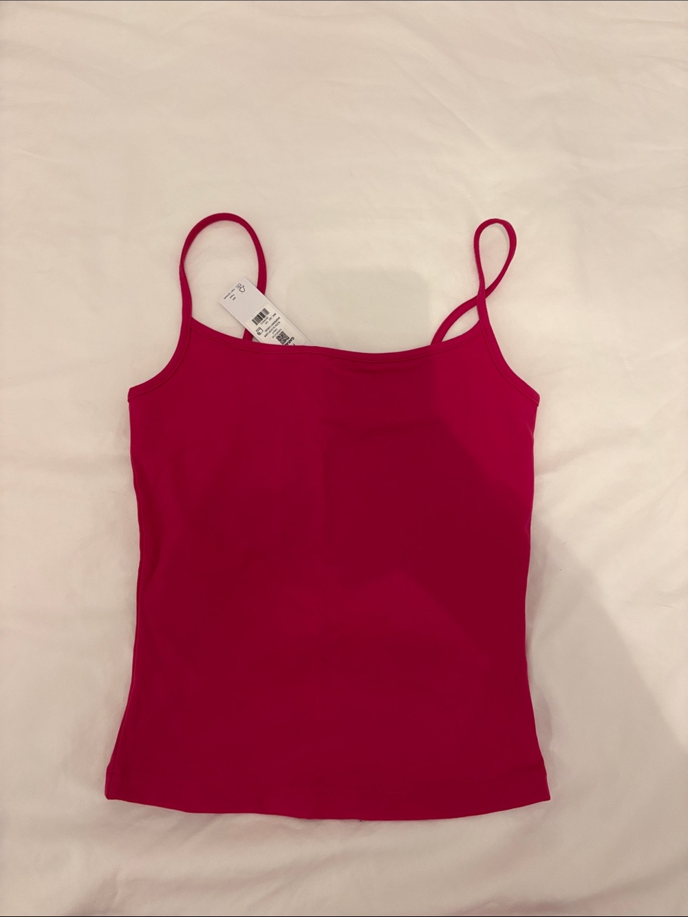 Garage Sleek Scoop Cami Spaghetti Strap Tank Top - Raspberry Cheeks